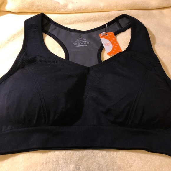 High impact, Black sports bra, 3x - Picture 3 of 6